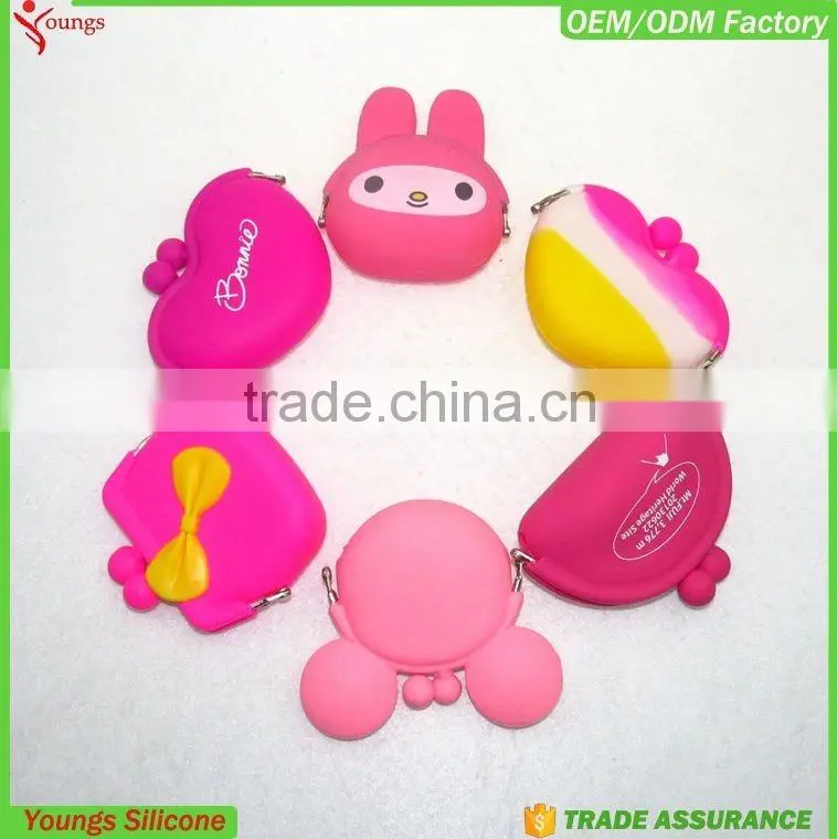 2016 Colorful Silicone Purse Wallet /Cute Animal/New Design Silicone Coin Purse