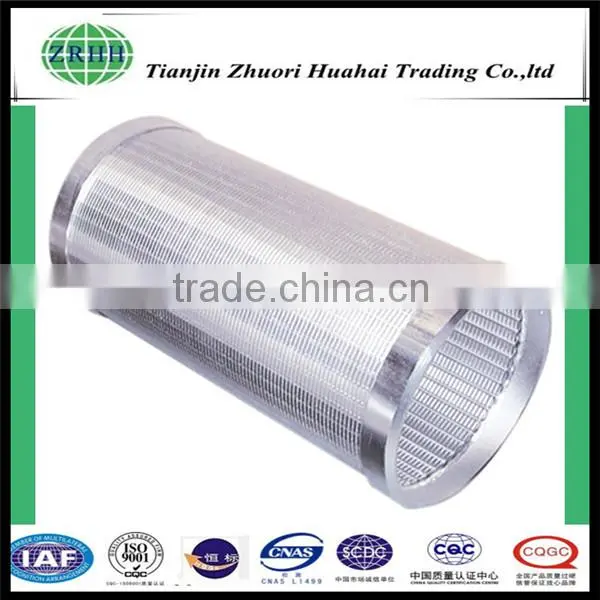 Johnson wedge screen tube and reverse osmosis type water filter pipe