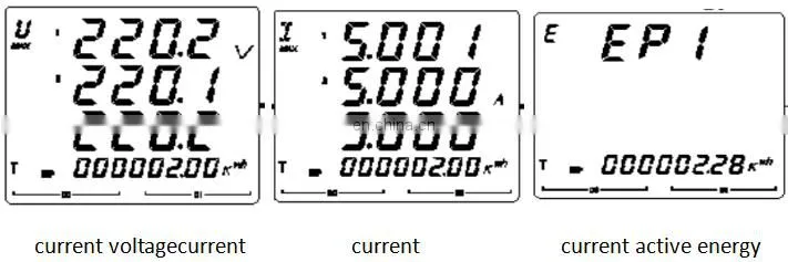 96*96mm CE energy meter AMC96L-E4 three phase voltage current power watt meter kwh panel meter with rs485