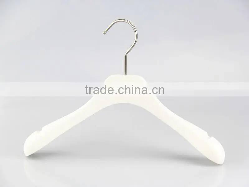IMY-176 white wood deluxe kids hanger for show wood kids hanger