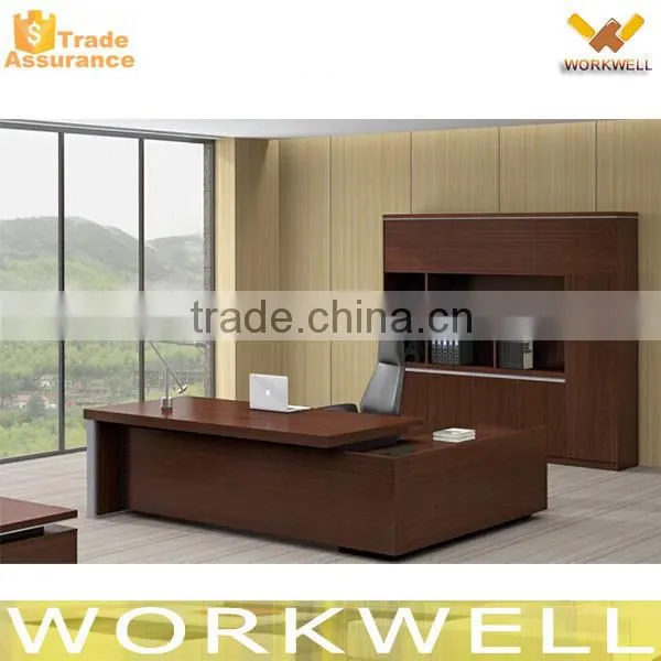 WORKWELL Wooden Executive Office Table With Side Table S4-258B