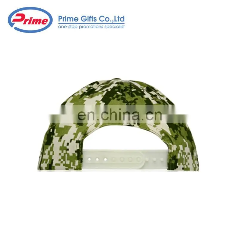 Camouflage Cotton Twill Custom Camo Baseball Cap Closed Back