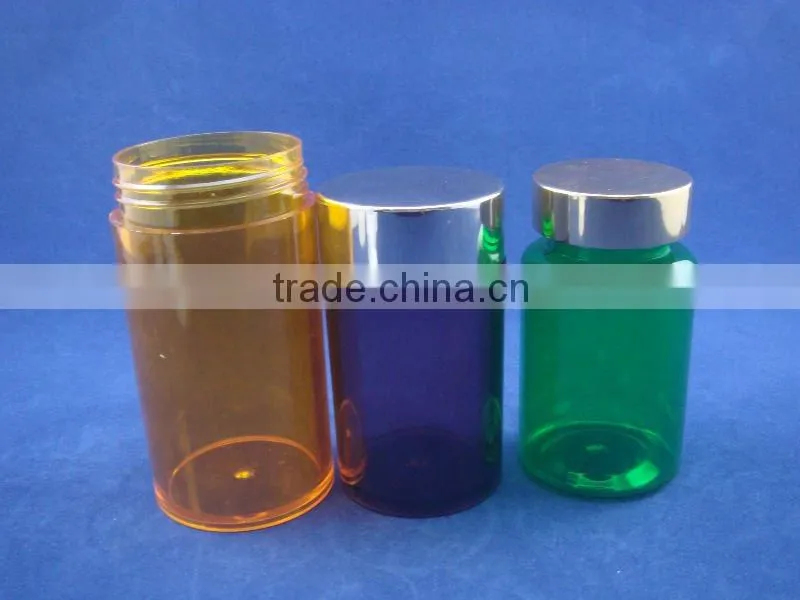 green pet pill bottle