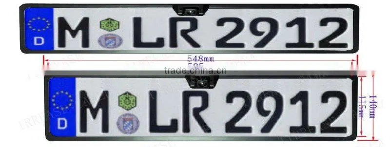 License Plate frame Rearview Camera for Europe Cars, water proof design