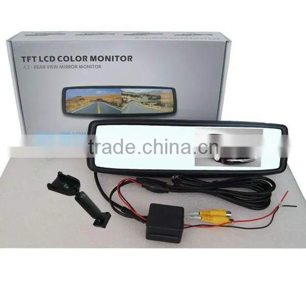 good quality 4.3 inch TFT-LCD Rearview Mirror car monitor touch button