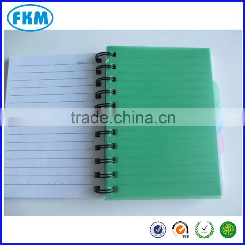 pvc cover spiral notebook