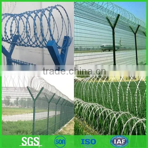Razor barbed wire fence
