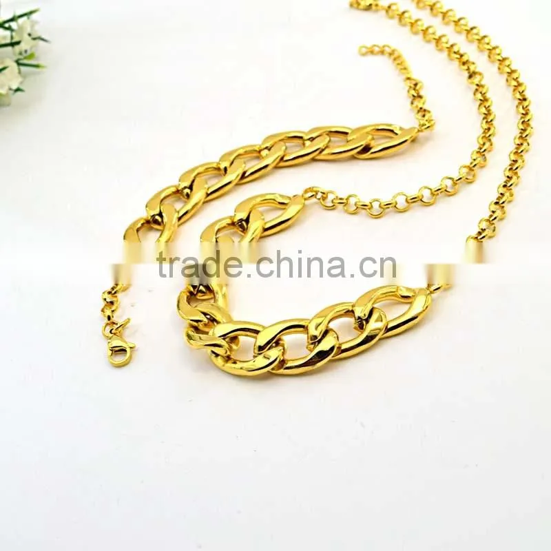 Woman Jewellery 2016 Big Necklace Dubai Gold Jewelry Set
