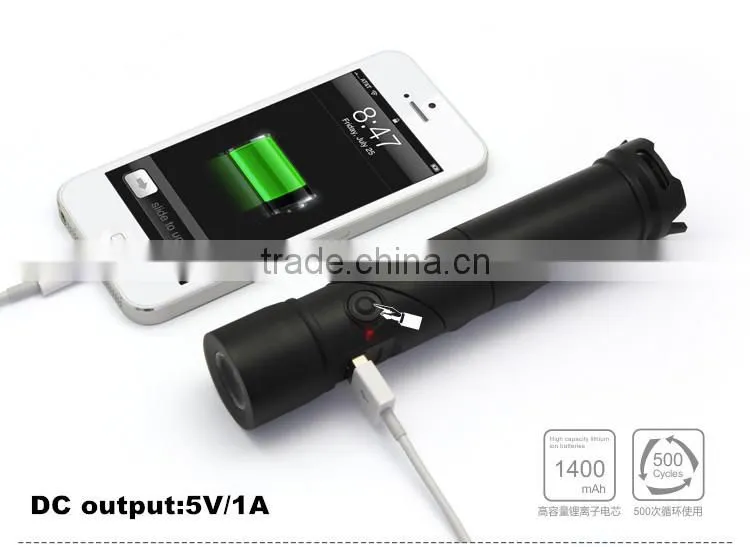 2016 Portable multi-functional safety hammer car charger torchlight car charger