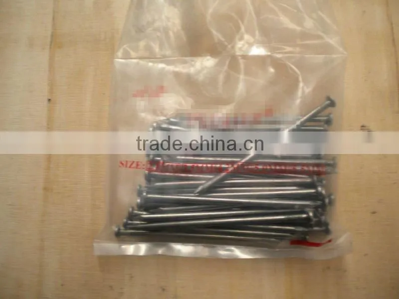 polished carbon steel common nails with smooth shank