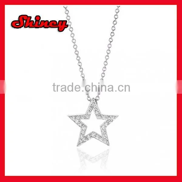 stock order !silver cheap solitaire diamond heart necklace