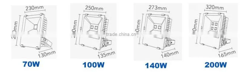 outdoor flood Light led 100W IP67 3000K/4000K/5000K LED Spot Light 100w
