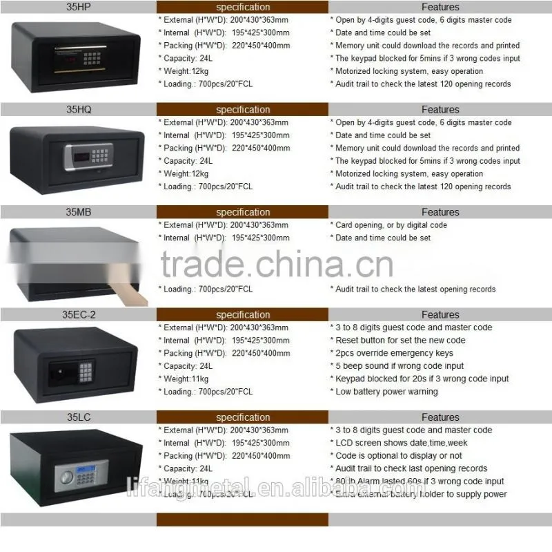 electronic standing safe box double doors safe for office use
