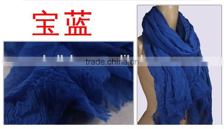 Designer Fascinating Solid Navy Blue Color Cotton Linen Fashionable Wholesale Scarf