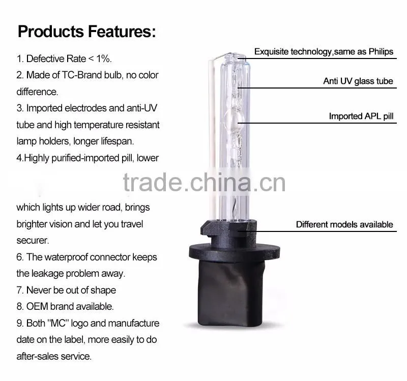 All models available wholesale OEM single beam series bulbs 880 auto hid xenon lamp