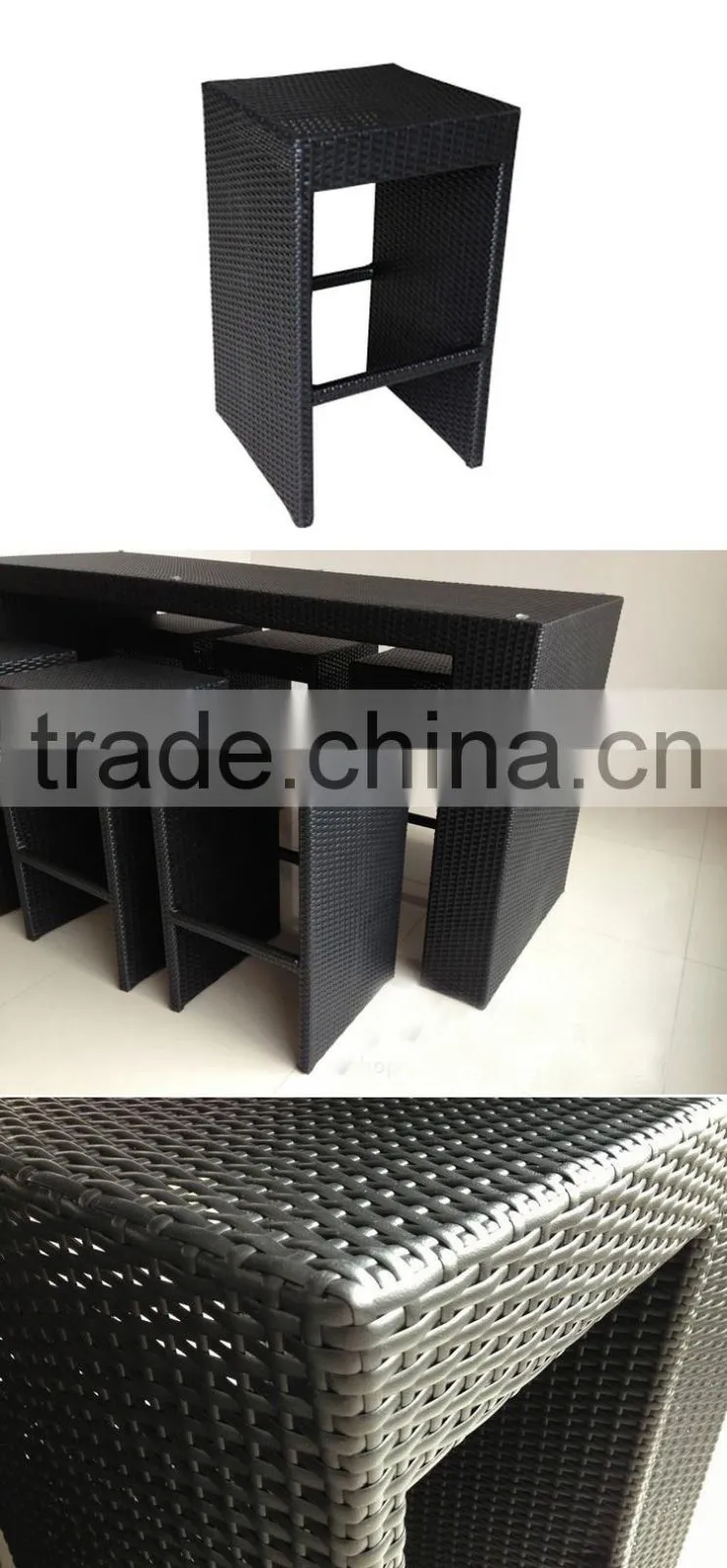 Modern Rattan Garden Patio Furniture PE Rattan Furniture Parts Bar Furniture Of Rattan