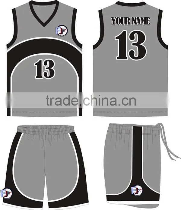 Deep Gray Sports Wear Basketball Jersey Uniform Clothing Any Logo Clothes Design