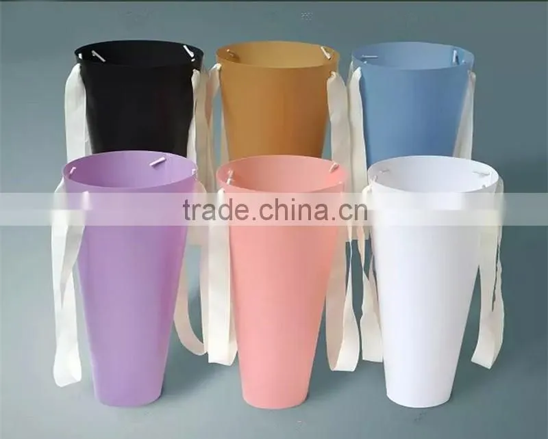 plastic flower wrapping sleeve,plastic flower pot sleeves
