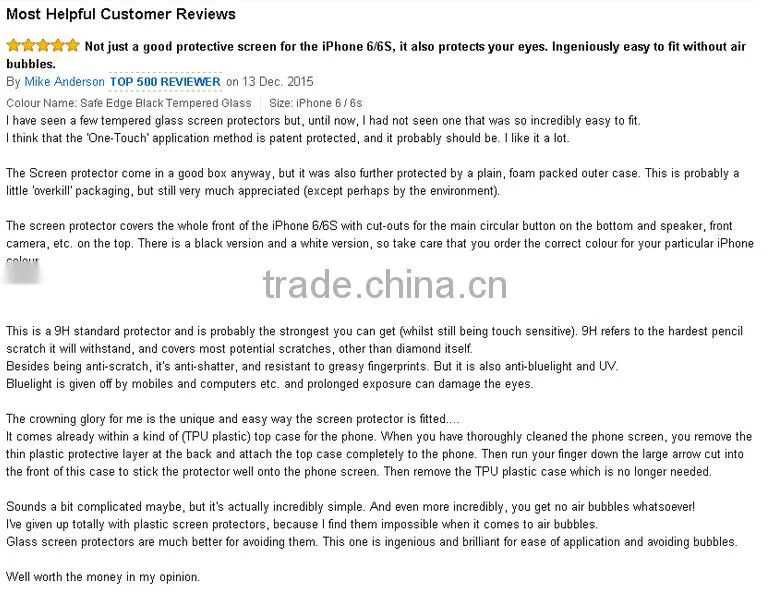 Factory price mobile accessories high clear 0.33mm Anti-scratch Anti- broken tempered glass Screen