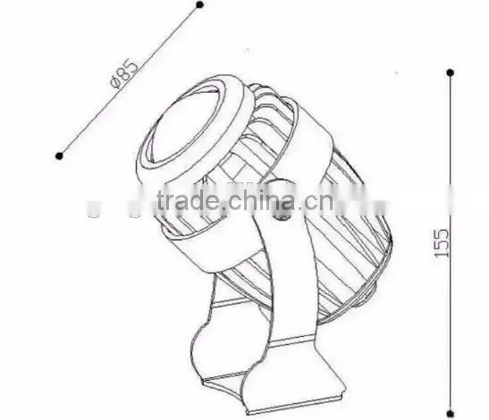 High quality LED COB Light Source 1-5 Degree 10w Epistar/Edison small narrow beam led spot light 80mm
