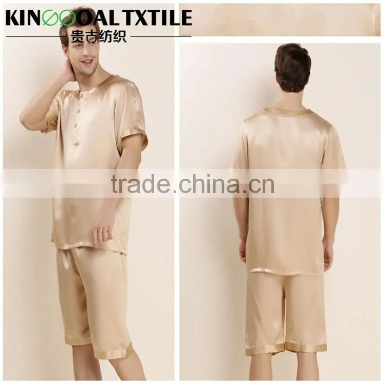 Plus Size 100% Silk Men night silk bedgown