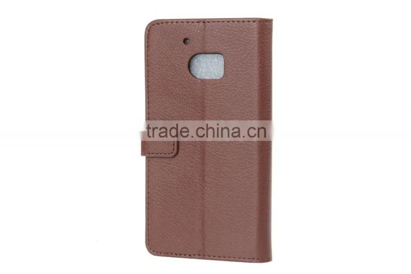MMT Flip Leather Case for HTC M10 Wallet Cover with Card Slot Photo Frame PU Wallet Case Litchi Grain Style MT-5664