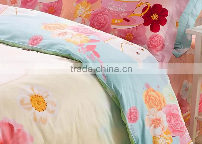 Lastest new design flower set 3d bedsheets