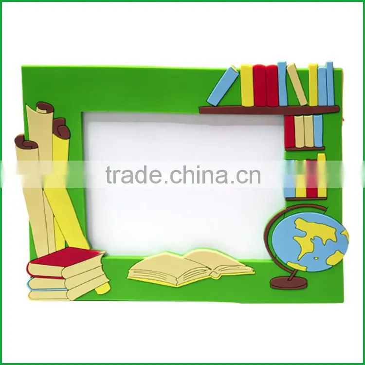 2015 new design of plastic magnet photo frame