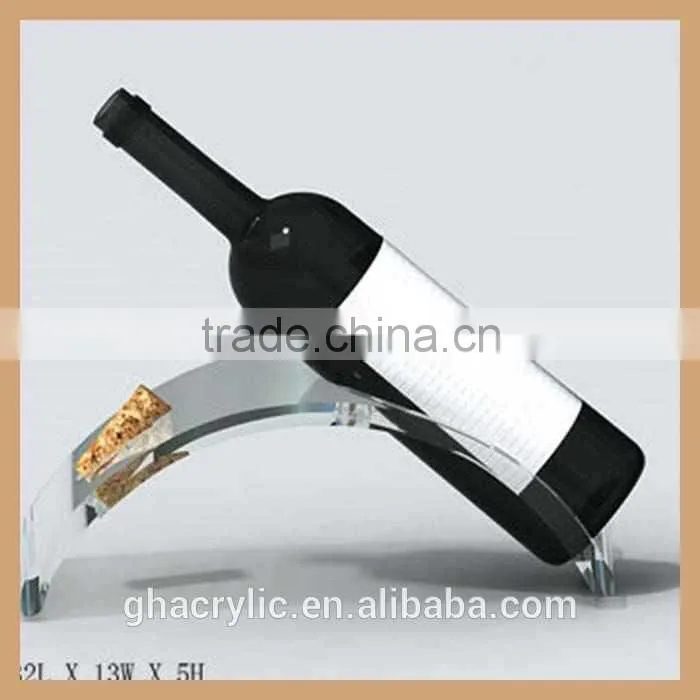 fashion design acrylic wine display rack for wine