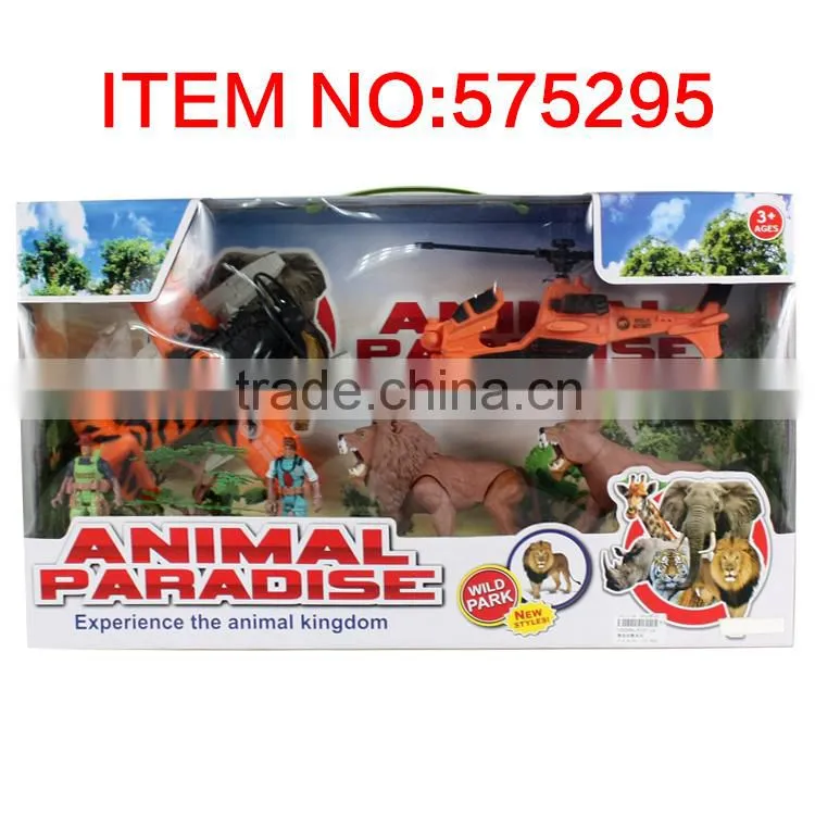 New products zoo animal set toy for kids play