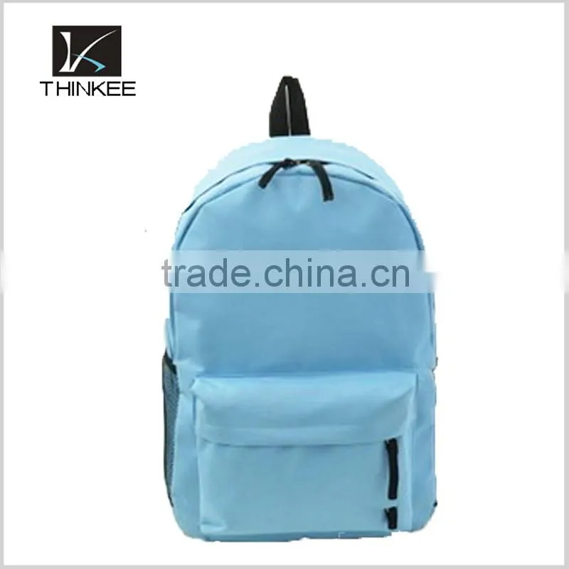 Typical style simple kids school bag blank pure color school backpack