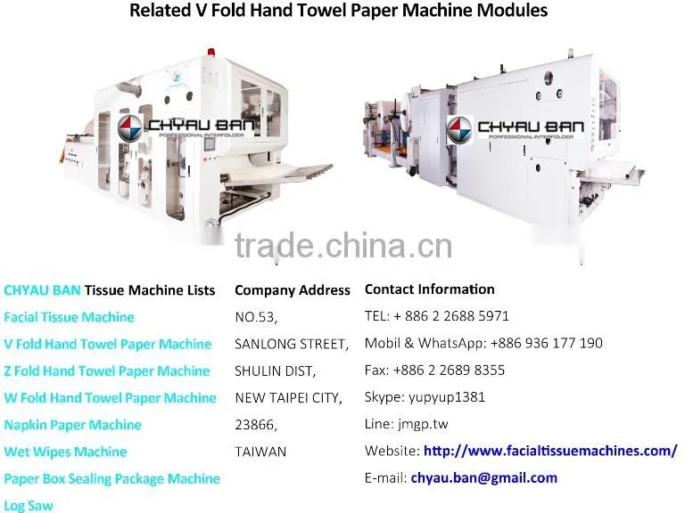 Film Wrapping Package V Folding Hand Paper Towel Processing Machinery Line