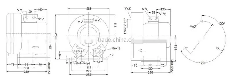 2RB410 H16 0.85KW Ring blower