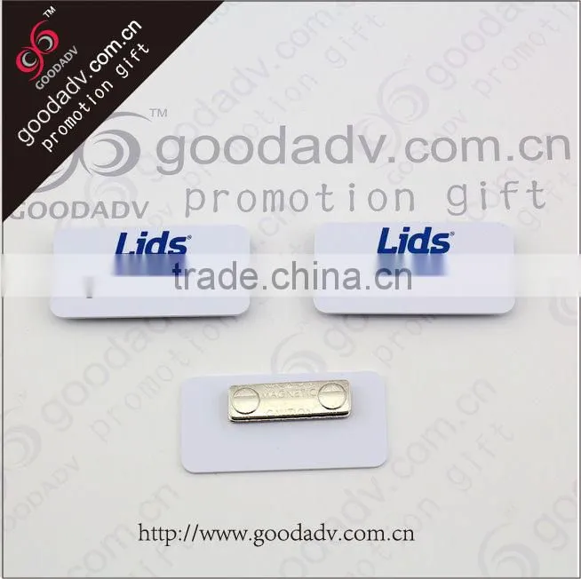 Fashion High quality plastic magnetic reusable name badge