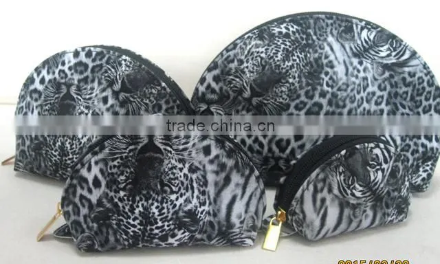 Wholesales lastest design of half moon pvc cosmetic bags