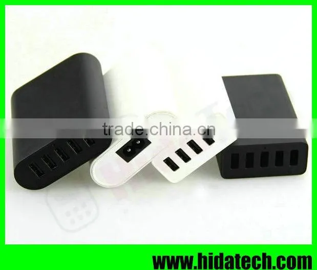 Multi USB charger 5 port usb wall charger home charger for smart phone and tablets