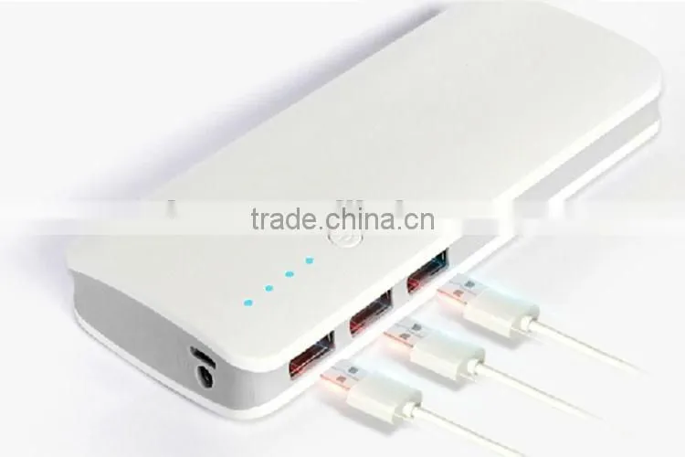 Hot Selling 3 ports Ports Mobile Battery Charger ,10000 mah Portable Mobile Battery Charger