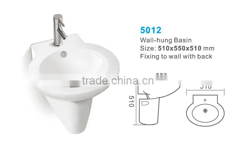 high quality ceramic sanitary ware wall hung wash basin