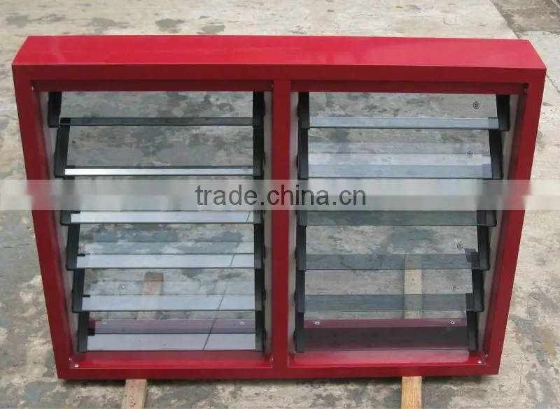 aluminium frame horizontal glass shutter window