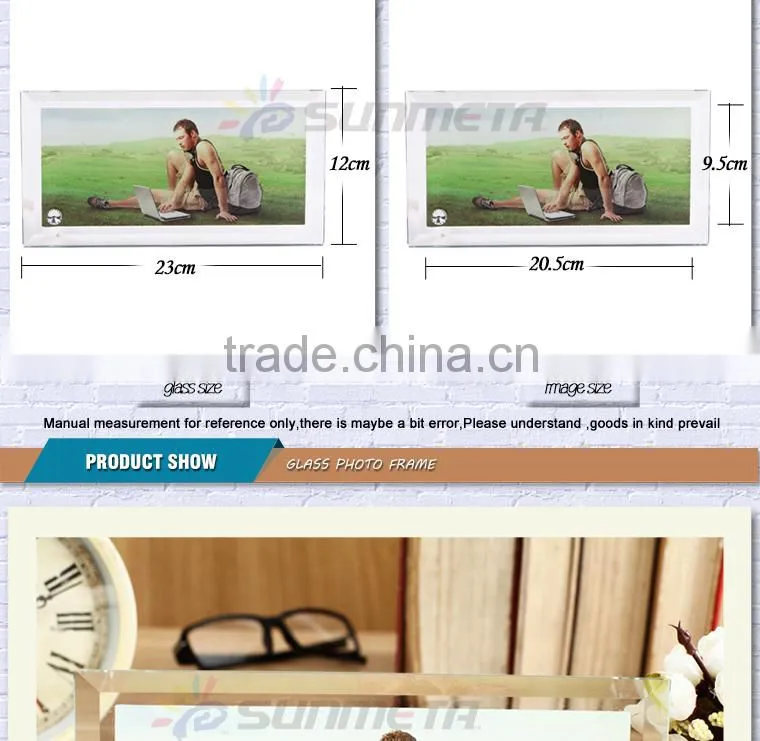 hot sale sunmeta sublimation glass photo frame with display stand BL-08