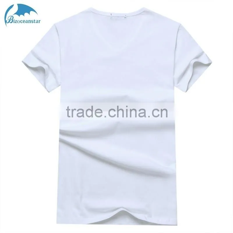 New men's short sleeve T-shirt men's v-neck Chinese wind printing men's T-shirt