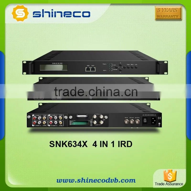 DVB S2 to IP Decoder , 48 SPTS UDP IRD with Mux Function