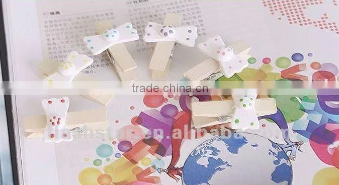 2013 Hot Sell Promotional wooden Mini Butterfly clip