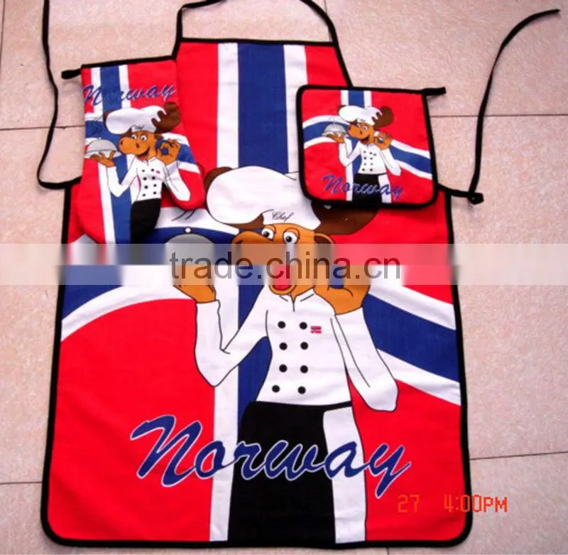 Kitchen apron set,cotton apron set for home using-33