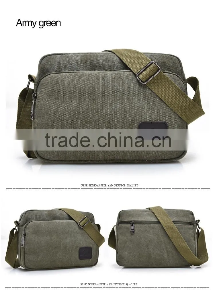 2016 wholesale canvas messenger bag shoulder bag