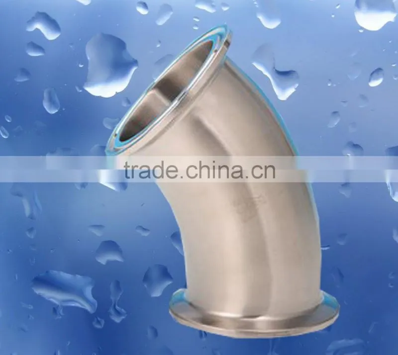 Sanitary stainless steel 90 deg weld bend sanitary pipe fittings