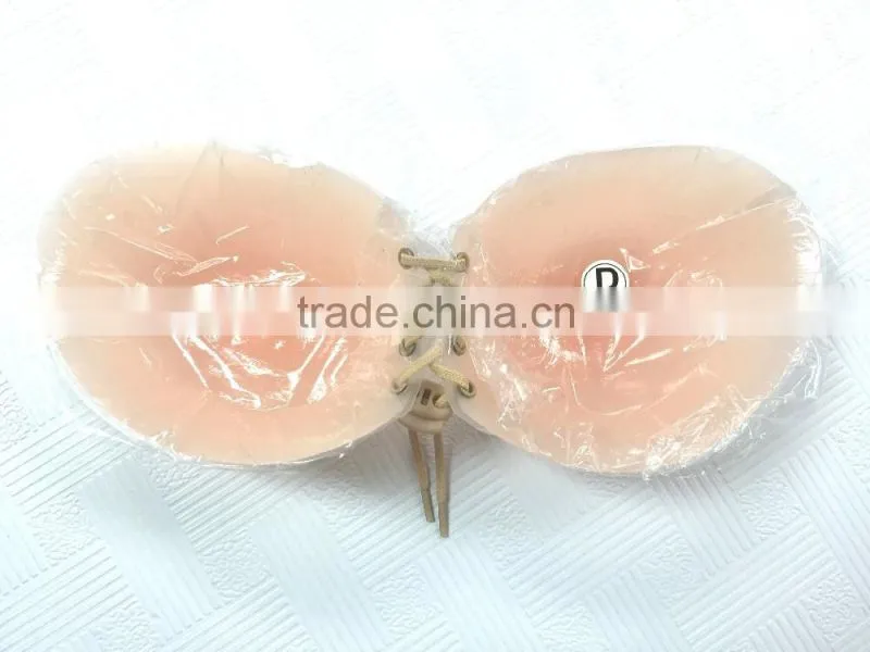 Sexy ladies strapless silicone bra invisible push up bra