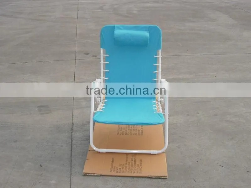 5 Positions Folding Beach Chair with Pillow