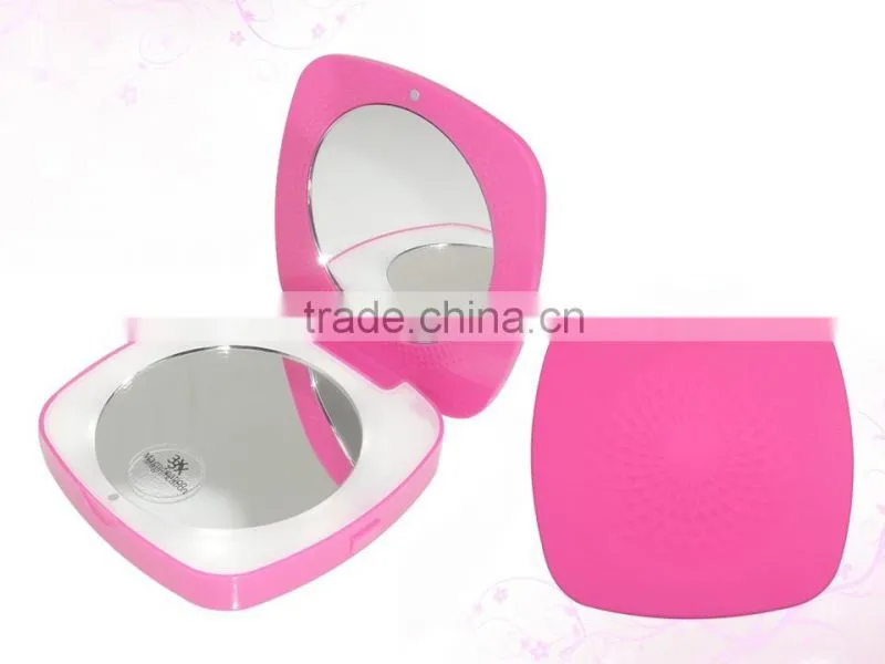 Square LED Compact mirror for traveling