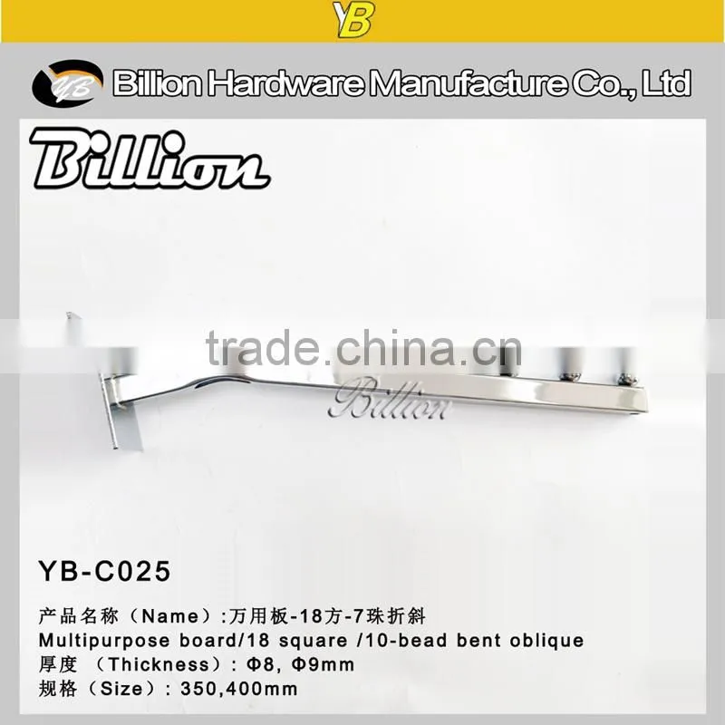 China factory slatwall display square pipe hooks for garment hanger